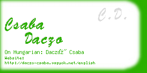 csaba daczo business card